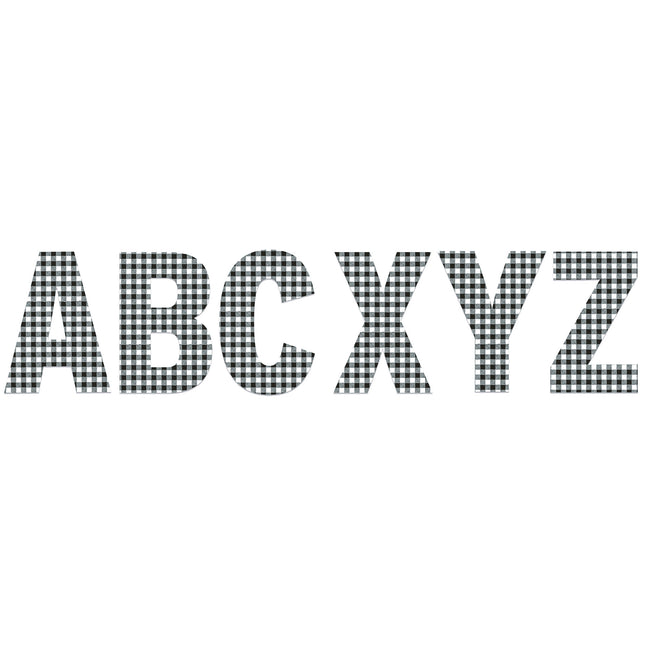 Gingham Jumbo 7in Deco Letters