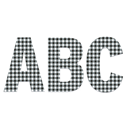 Gingham Jumbo 7in Deco Letters