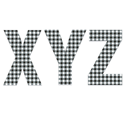Gingham Jumbo 7in Deco Letters