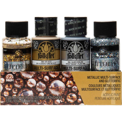 Multi-Surface Acrylic Paint Set, Glitterific Dazzle