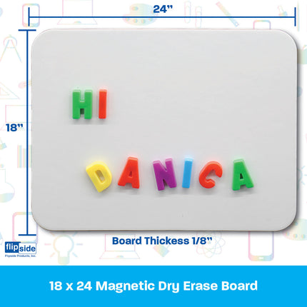 Magnetic Dry Erase Board, 18x24