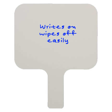 Single-Sided Rectangular Dry Erase Answer Paddle, 8" x 9.75", Pack of 12