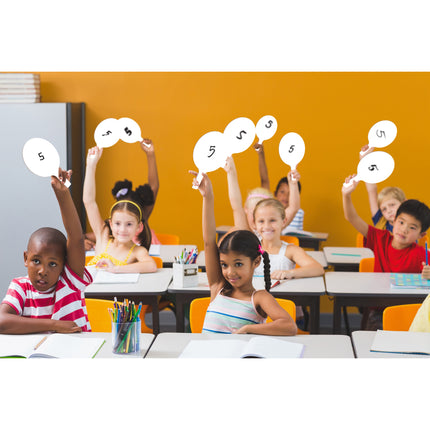 Oval Dry Erase Answer Paddles, 7" x 12", Pack of 12