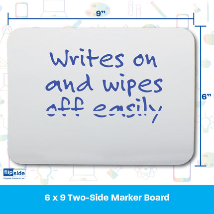 Two-Sided Dry Erase Board, 6" x 9"