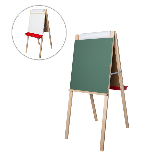 Child's Deluxe Double Easel, Green Chalkboard/Dry Erase Board