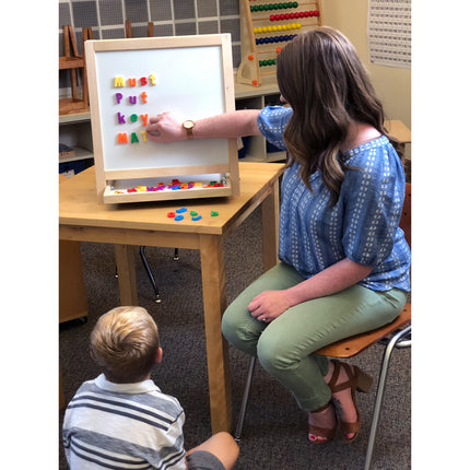 Magnetic Table Top Easel, Chalkboard/Whiteboard