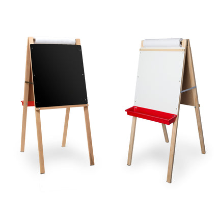 Child's Deluxe Double Easel, Black Chalk, White Dry-Erase Board