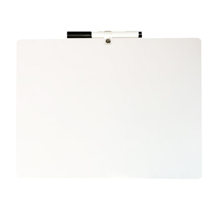 Two-Sided Primary Ruled/Blank Dry Erase Board with Attached Marker, 9" x 12", Single
