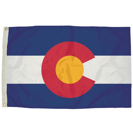 Durawavez Nylon Outdoor Flag with Heading & Grommets, Colorado, 3ft x 5ft