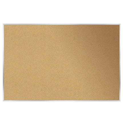 Natural Cork Bulletin Board with Aluminum Frame, 2'H x 3'W