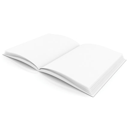 Hardcover Blank Book, White, 28 pages 6"W x 8"H
