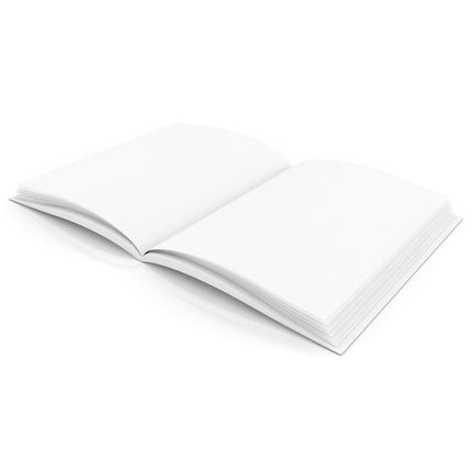 Plain White Blank Hardcover Book, 8" x 6"