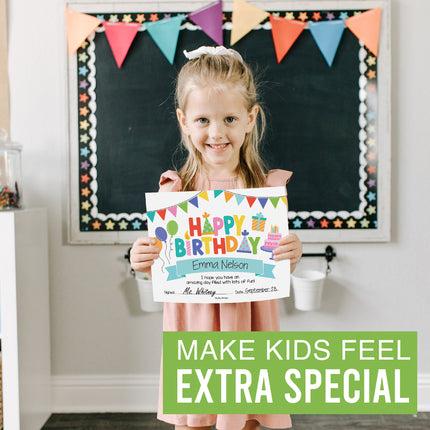 Colorful Birthday Certificates 25ct
