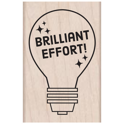 Brilliant Effort Wood Stamp