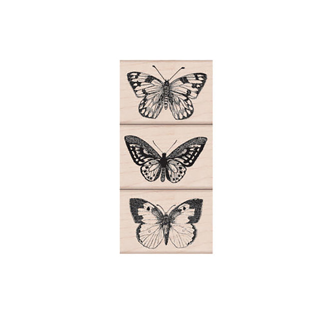 Butterflies Stamp Set Wood