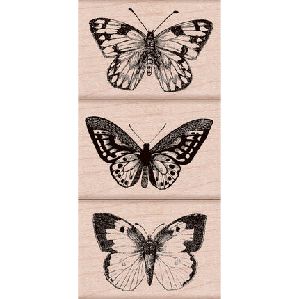 Butterflies Stamp Set Wood