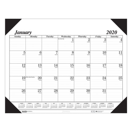 Academic Economy Desk Pad, 12 months, January-December