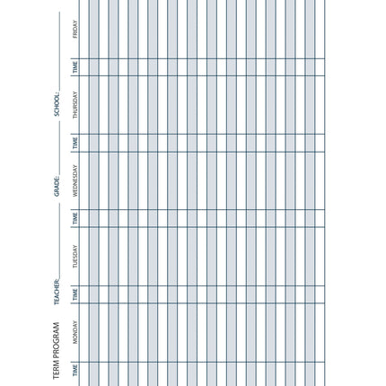 Teacher's Planner, 45 Weeks, Blue, 8-1/2" x 11"