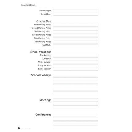Lesson Planner Book