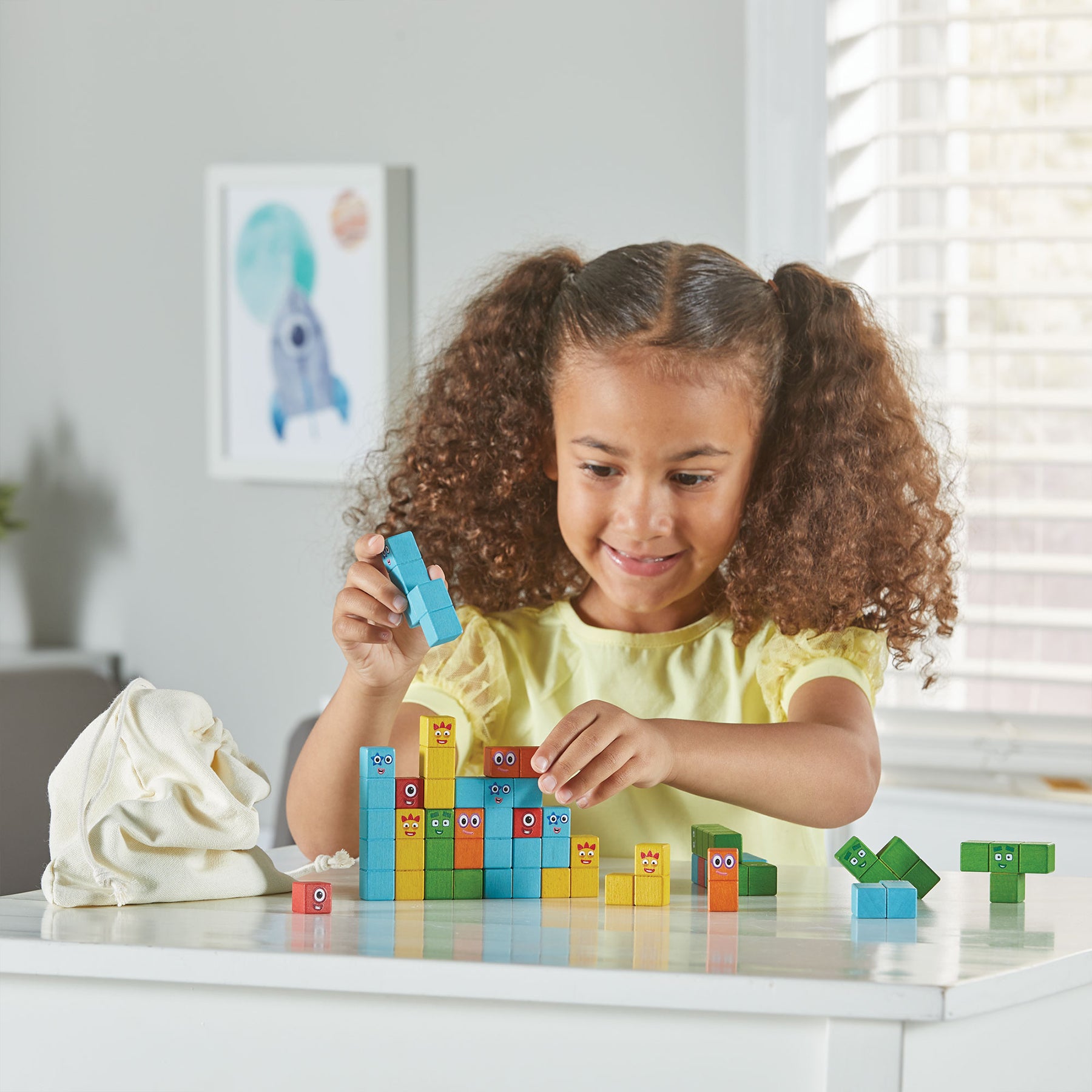 Number Blocks Shushing Numberblocks™ Wooden Building Blocks Activity Set – ES School Supply