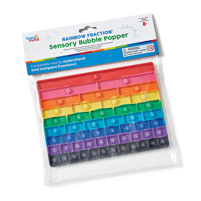 Fraction Sensory Bubble Popper Rainbow