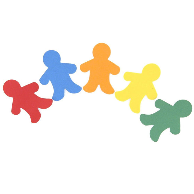 Mini 2" People, Card Stock, 12 Assorted Colors