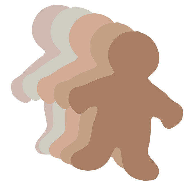 Multicultural Colors People Shapes, Pack of 24