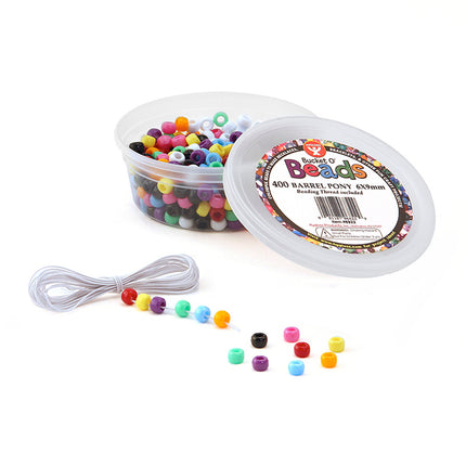 Bucket O’ Beads, Barrel Pony, Pack of 400