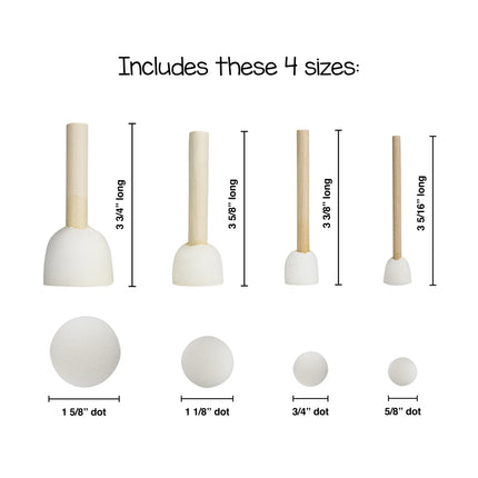 Dot Daubers, 4 Sizes, Pack of 40