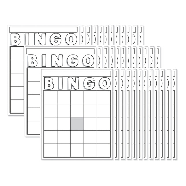 Blank Bingo Cards, White, Pack of 36