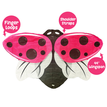 Pink Ladybug Dress-up Wings