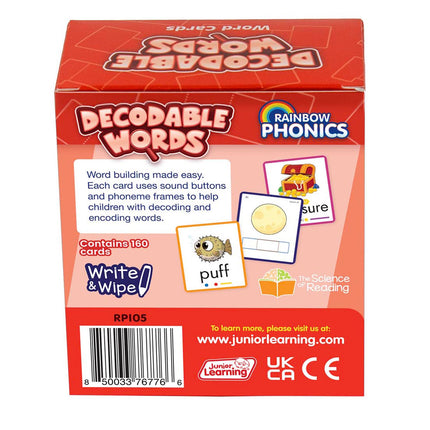 Rainbow Phonics Decodable Word Cards