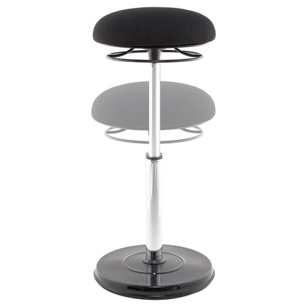 Office PLUS Sit-Stand Adjustable Chair 21.5-32", Black