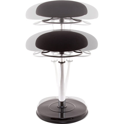 Office PLUS Sit-Stand Adjustable Chair 21.5-32", Black