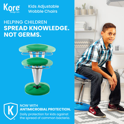 Kids Adjustable Tall Wobble Chair 16.5-24", Green