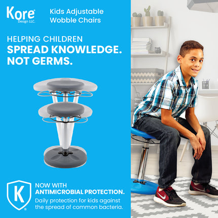 Kids Adjustable Tall Wobble Chair 16.5-24", Grey