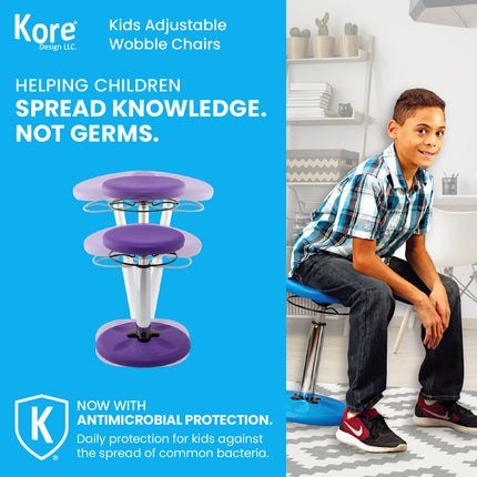 Kids Adjustable Tall Wobble Chair 16.5-24", Purple