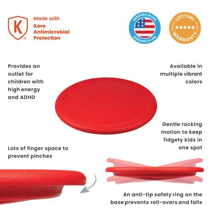 Floor Wobbler® Sitting Disc/Balance Disc, Red