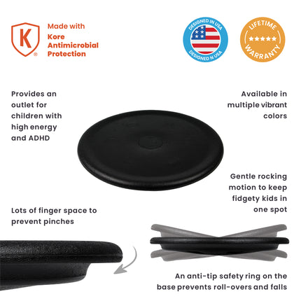 Floor Wobbler® Sitting Disc/Balance Disc, Black