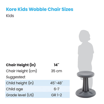 Kids Wobble Chair 14", Grey