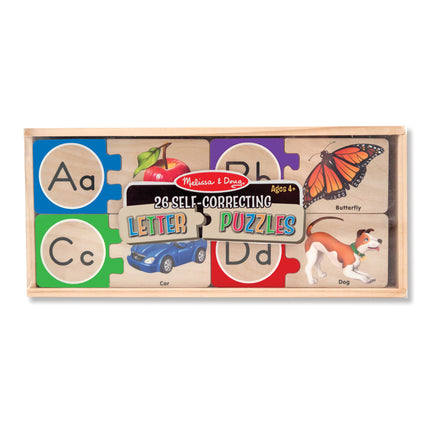 Self-Correcting Wooden Alphabet Letter Puzzles