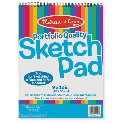 Quality Spiral-Bound Sketch Pad, 9x12
