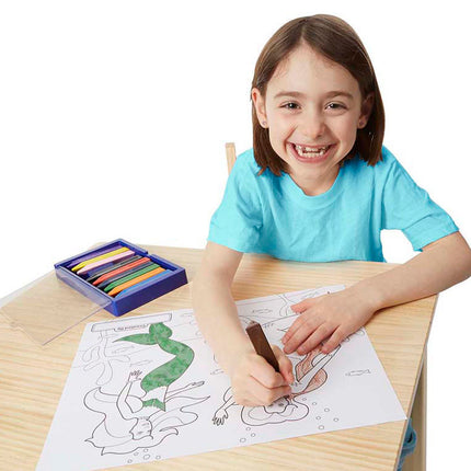 Jumbo 50-Page Kids' Coloring Pad - Horses, Hearts, Flowers, and More