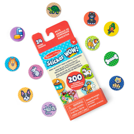 Pets Mini Activity Pad W/stickers Sticker Wow
