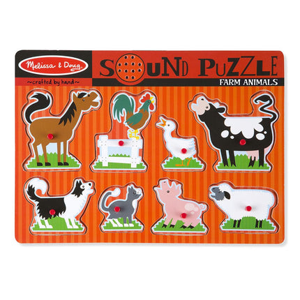 Farm Animals Sound Puzzle - 8 Pieces