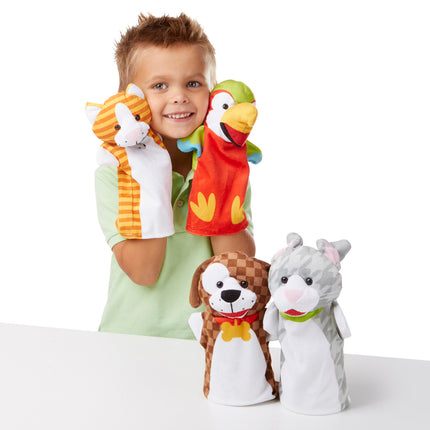 Playful Pets Hand Puppets, Set of 4