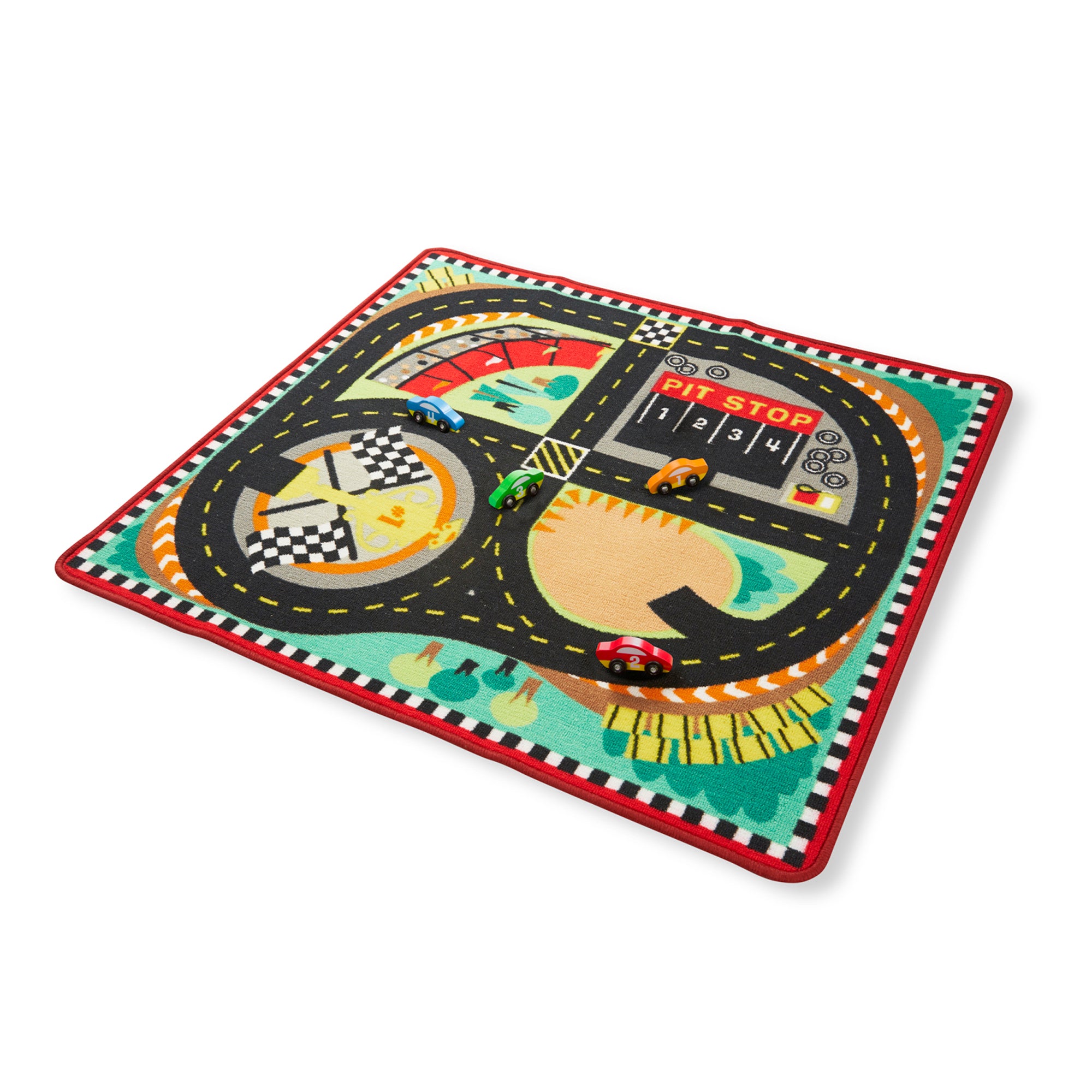 Round Racetrack Rug Round the Speedway Race Track Rug & Car Set – ES School Supply