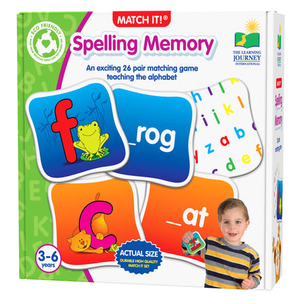 Spelling Memory Match It Game