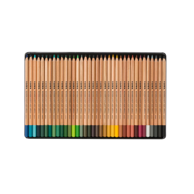 Rembrandt Aquarell Watercolor Pencil Set Tin, Assorted Colors