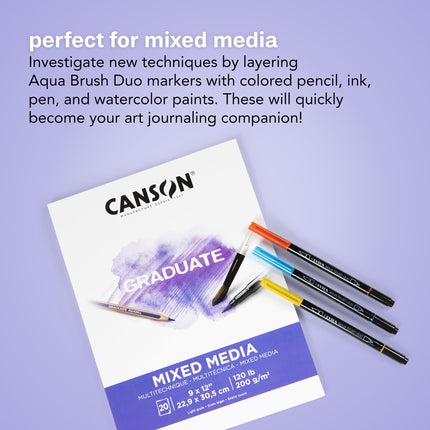 Aqua Brush Duo Markers Primary 6ct